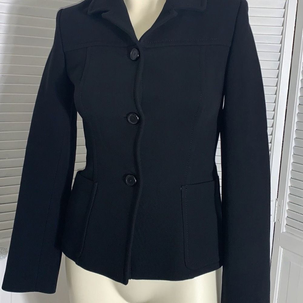 Vintage‎ Tara Jarmon Black Wool Jacket Size 36